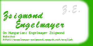 zsigmond engelmayer business card
